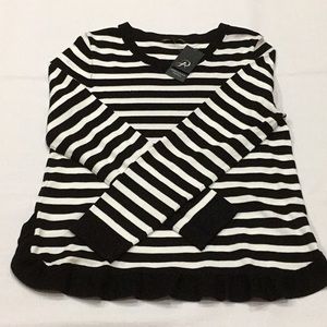 Adrianna Papell ruffle bottom sweater